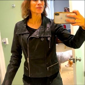 All Saints Bales leather biker jacket